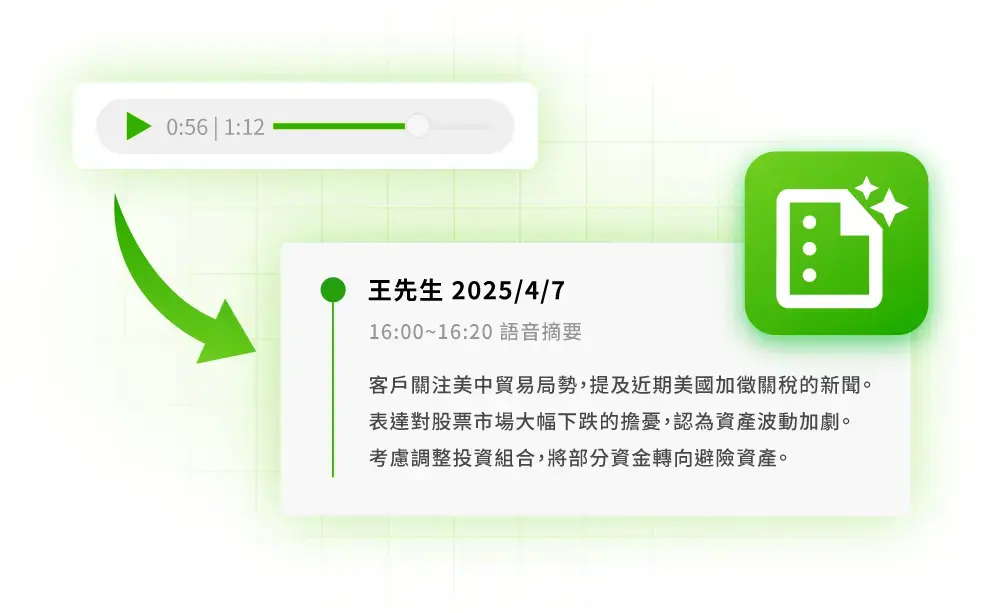 對話摘要隨時查閱